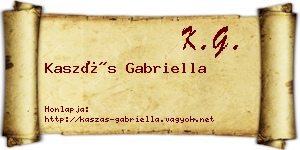 Kaszás Gabriella névjegykártya